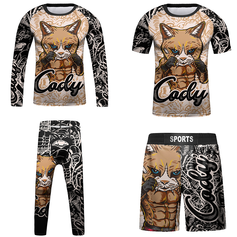 Boyshort Underwear - Çocuklar Bjj Rashguard Jiu T-shirt +