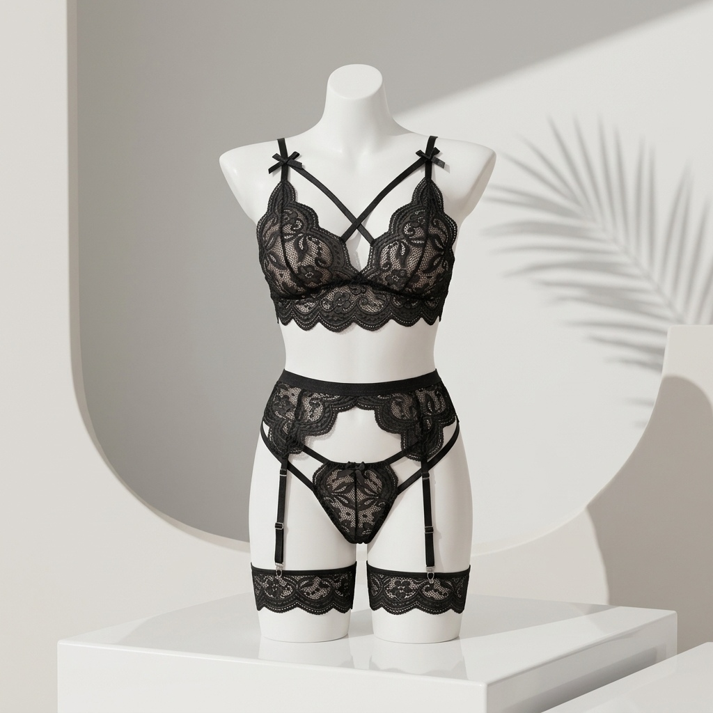 Kadınlar için Çiçek Desenli Da - Garter Belt Set incelemesi ve fiyatı