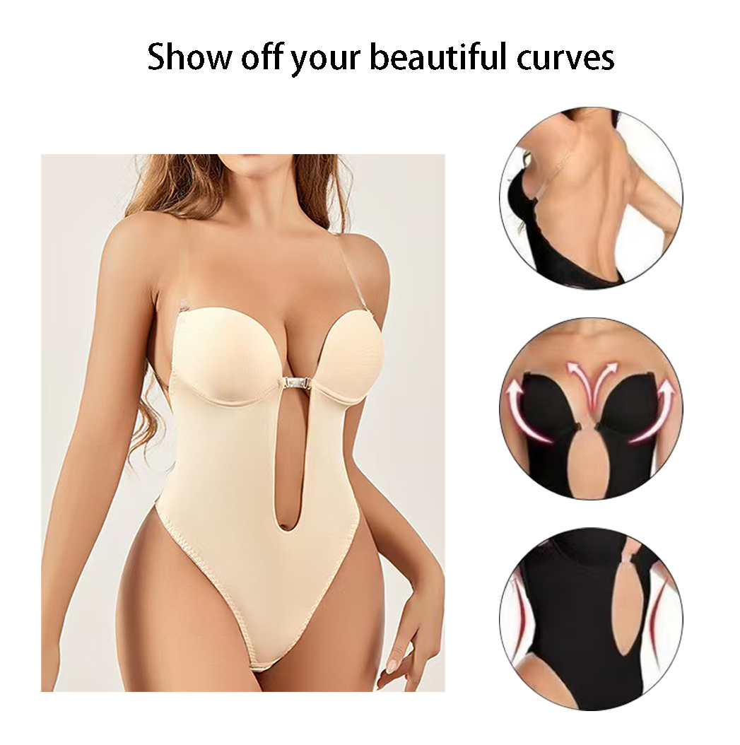Kaymaz Yapışkanlı Sırtı Açık V - Shapewear Bodysuit Firm incelemesi ve fiyatı