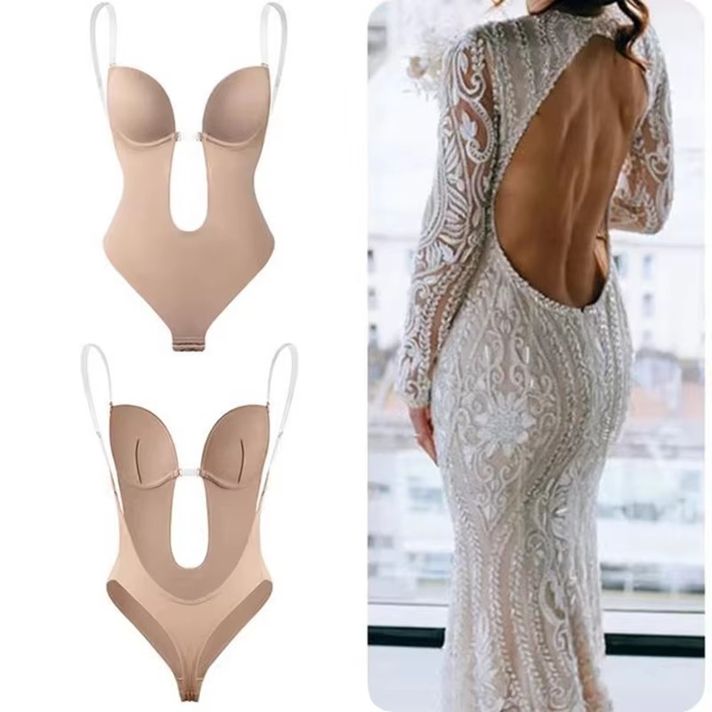 Kaymaz Yapışkanlı Sırtı Açık V - Shapewear Bodysuit Firm incelemesi ve fiyatı